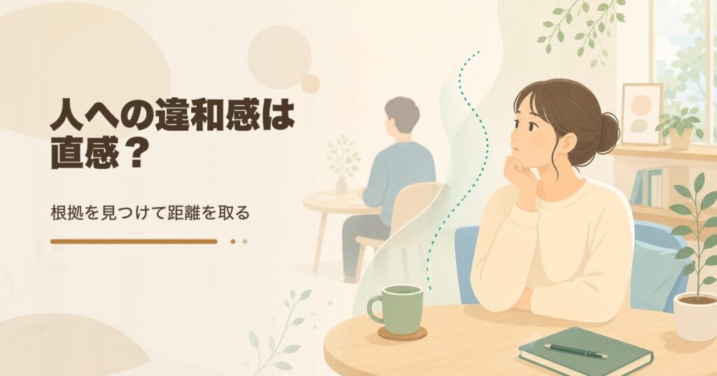 人への違和感は直感？根拠の見方