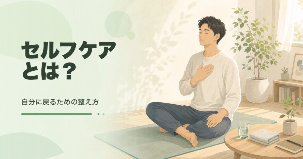 セルフケアとは？疲れ方に合う方法と続け方