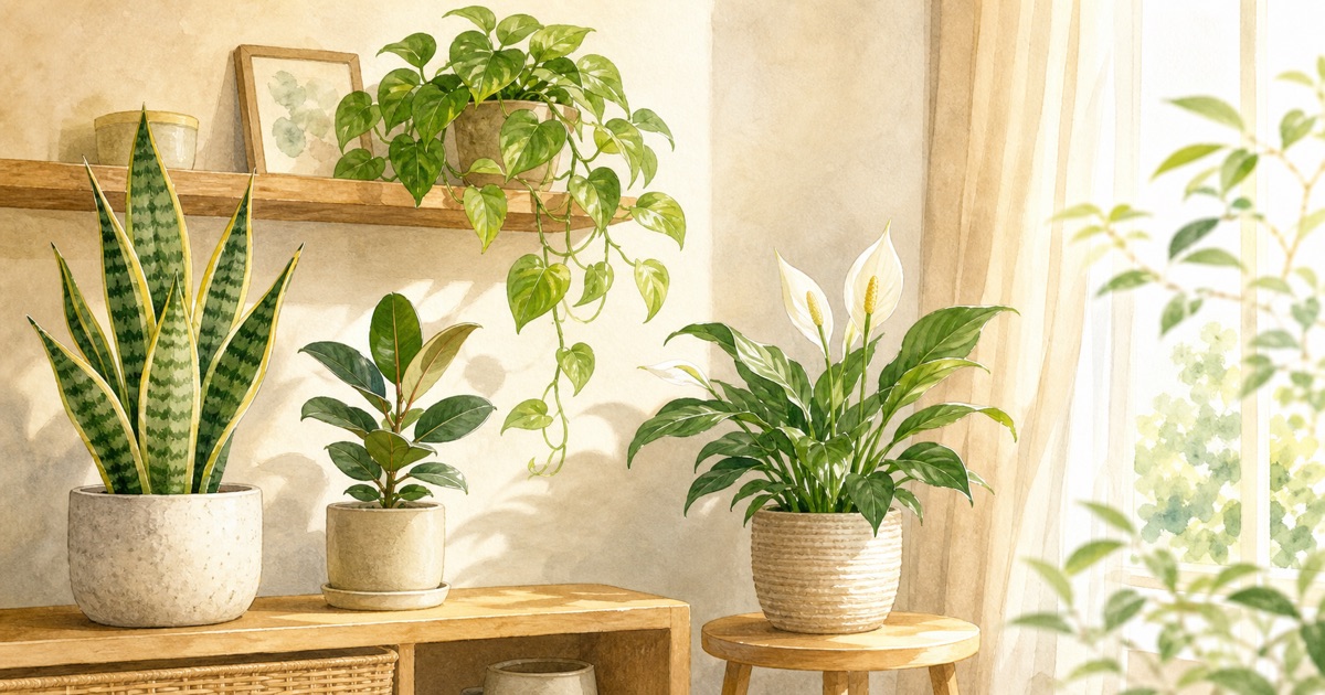 室内で育てやすい観葉植物